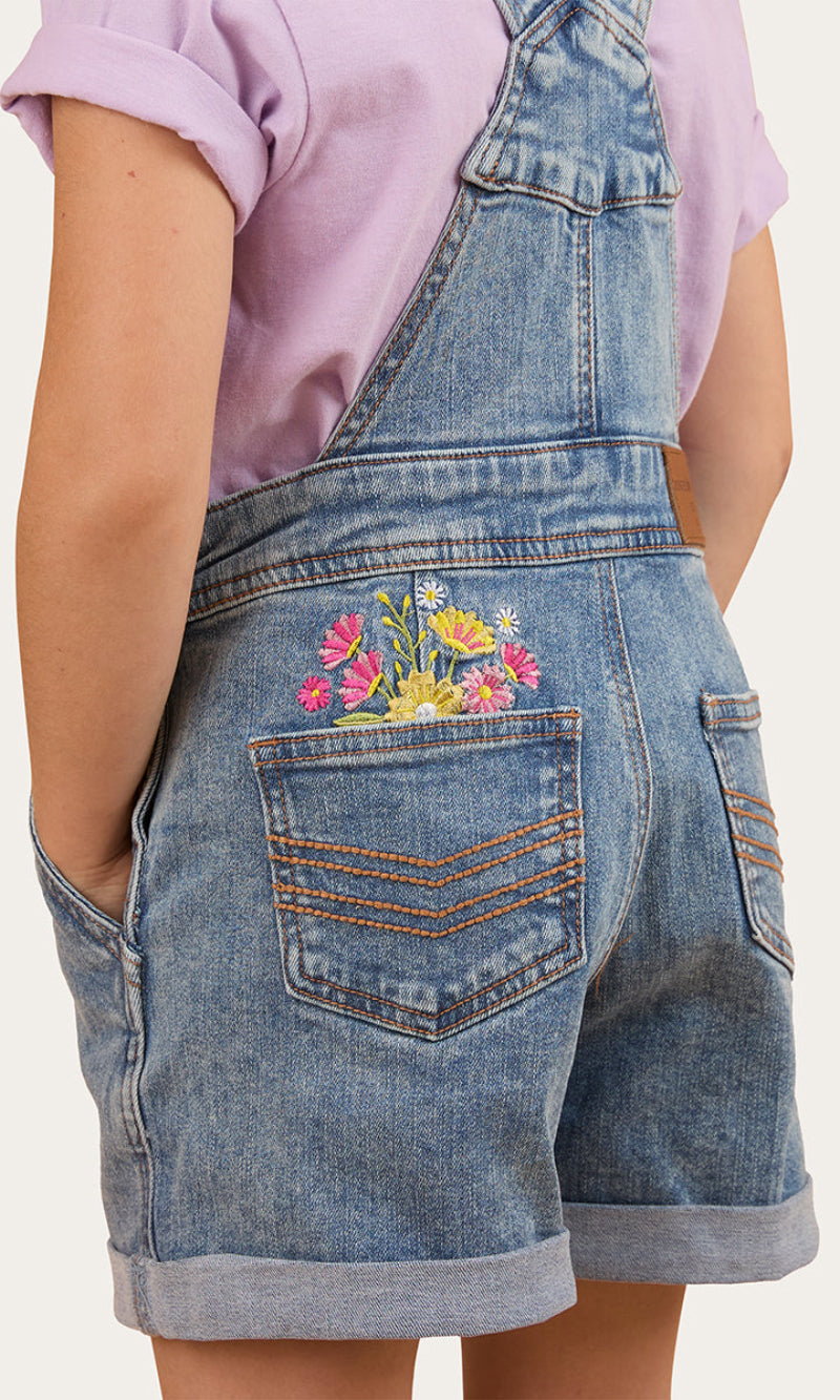 Dahlia Kids Denim Short Overall
