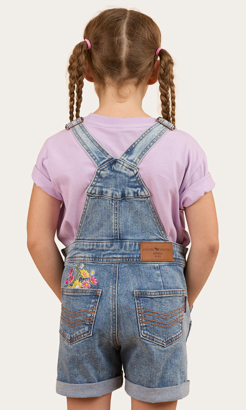 Dahlia Kids Denim Short Overall
