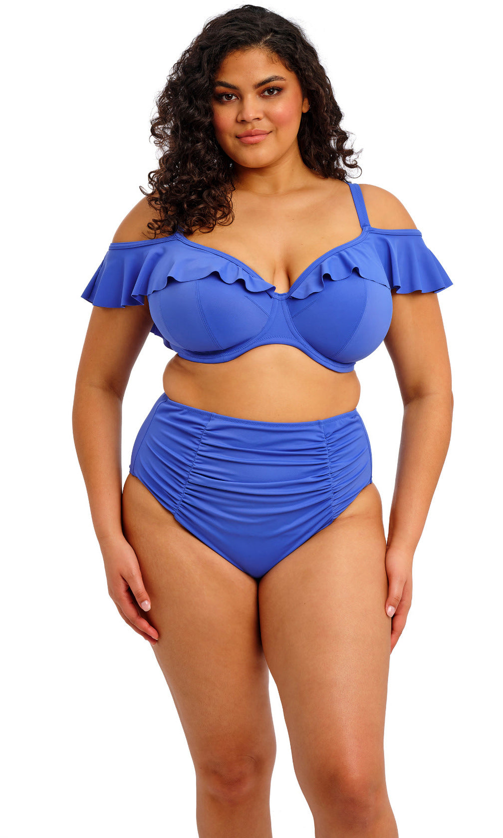 Plain Sailing Azure UW Plunge Bikini Top, Special Order DD Cup to HH Cup