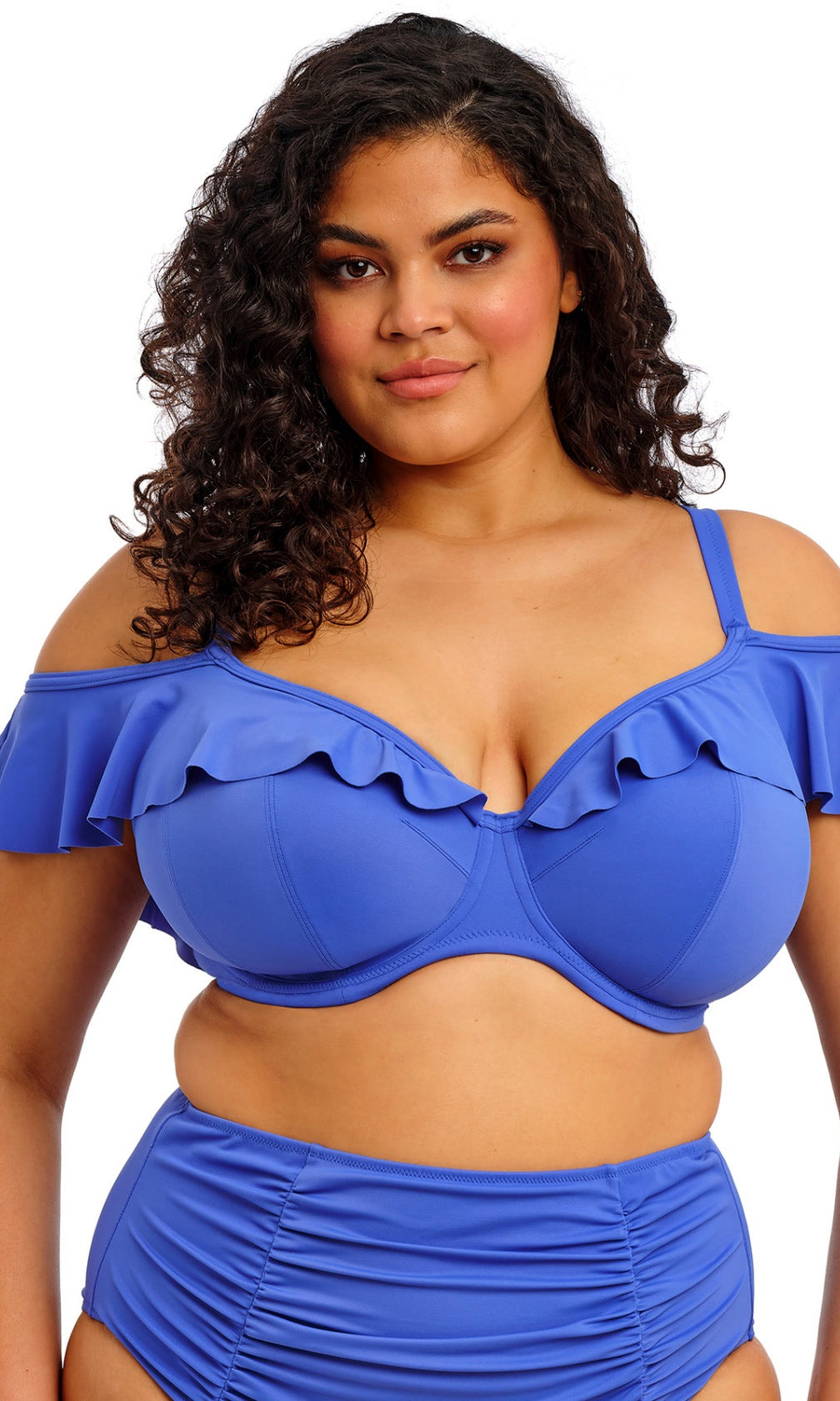 Plain Sailing Azure UW Plunge Bikini Top, Special Order DD Cup to HH Cup