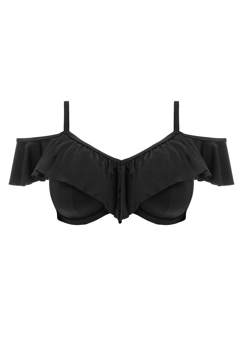 Plain Sailing Black UW Bikini Top, Special Order DD Cup to HH Cup