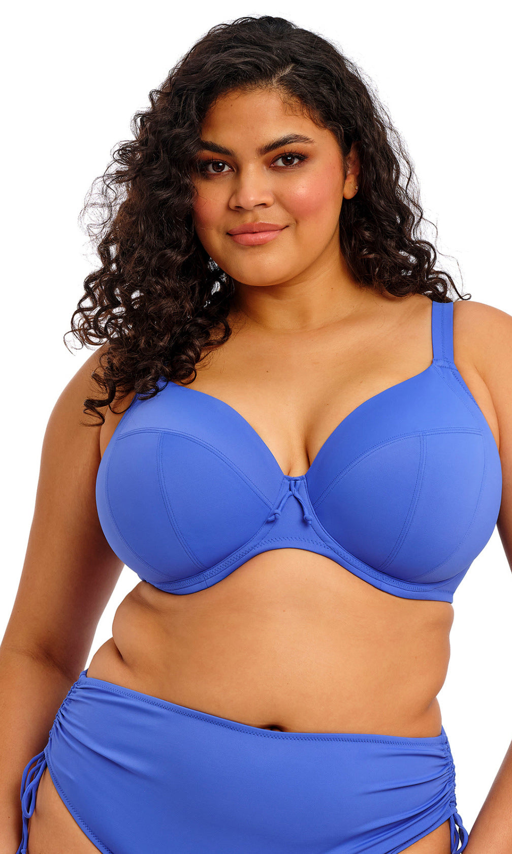 Plain Sailing Azure UW Plunge Bikini Top, Special Order E Cup to JJ Cup
