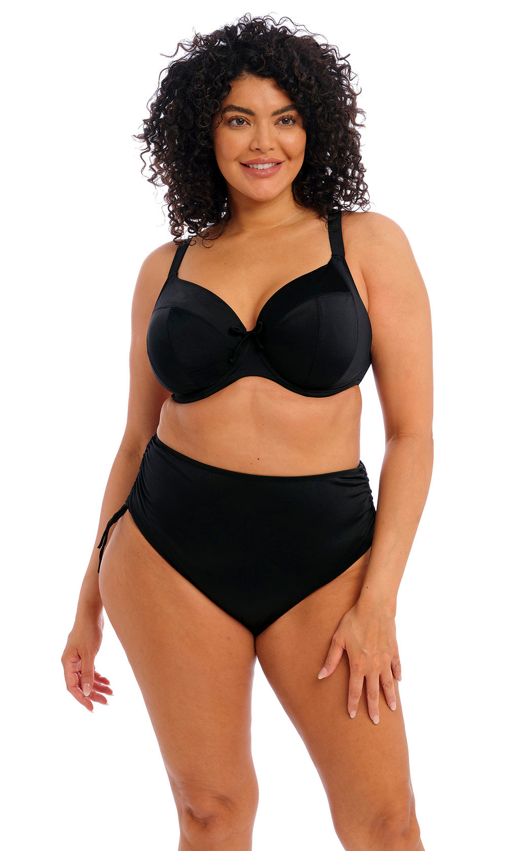 Plain Sailing Black UW Plunge Bikini Top, Special Order E Cup to JJ Cup