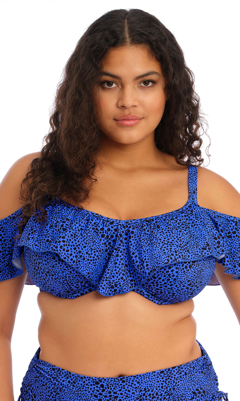 Pebble Cove Blue UW Bikini Top, Special Order DD Cup to HH Cup