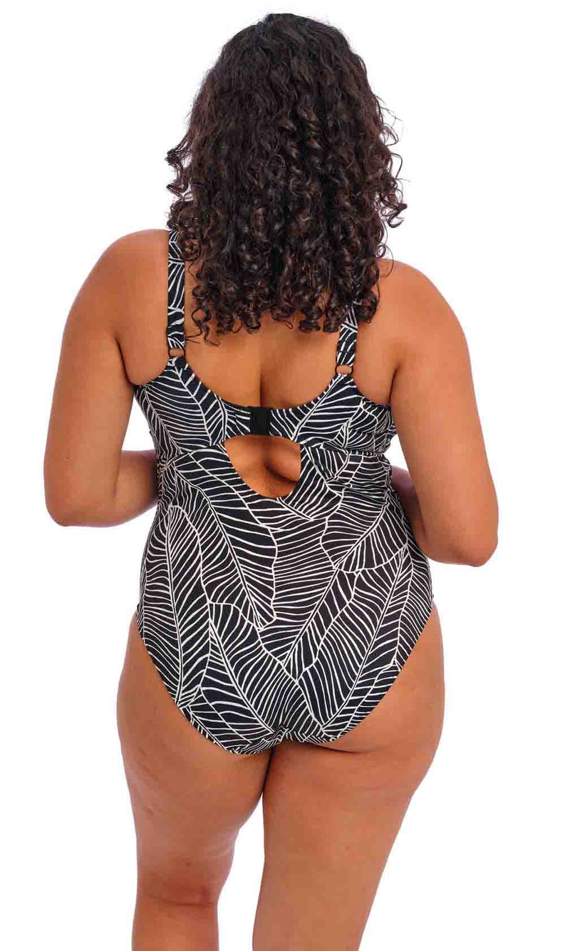 Kata Beach Black Non Wired Plunge Swimsuit, Special Order F/FF to H/HH