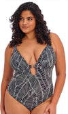 Kata Beach Black Non Wired Plunge Swimsuit, Special Order F/FF to H/HH