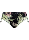 Tropical Retreat Black Adjustable Bikini Brief, Special Order M - 6XL