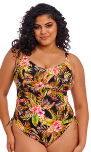 Tiger Valley Black Non Wired Swimsuit, Special Order F/FF to H/HH