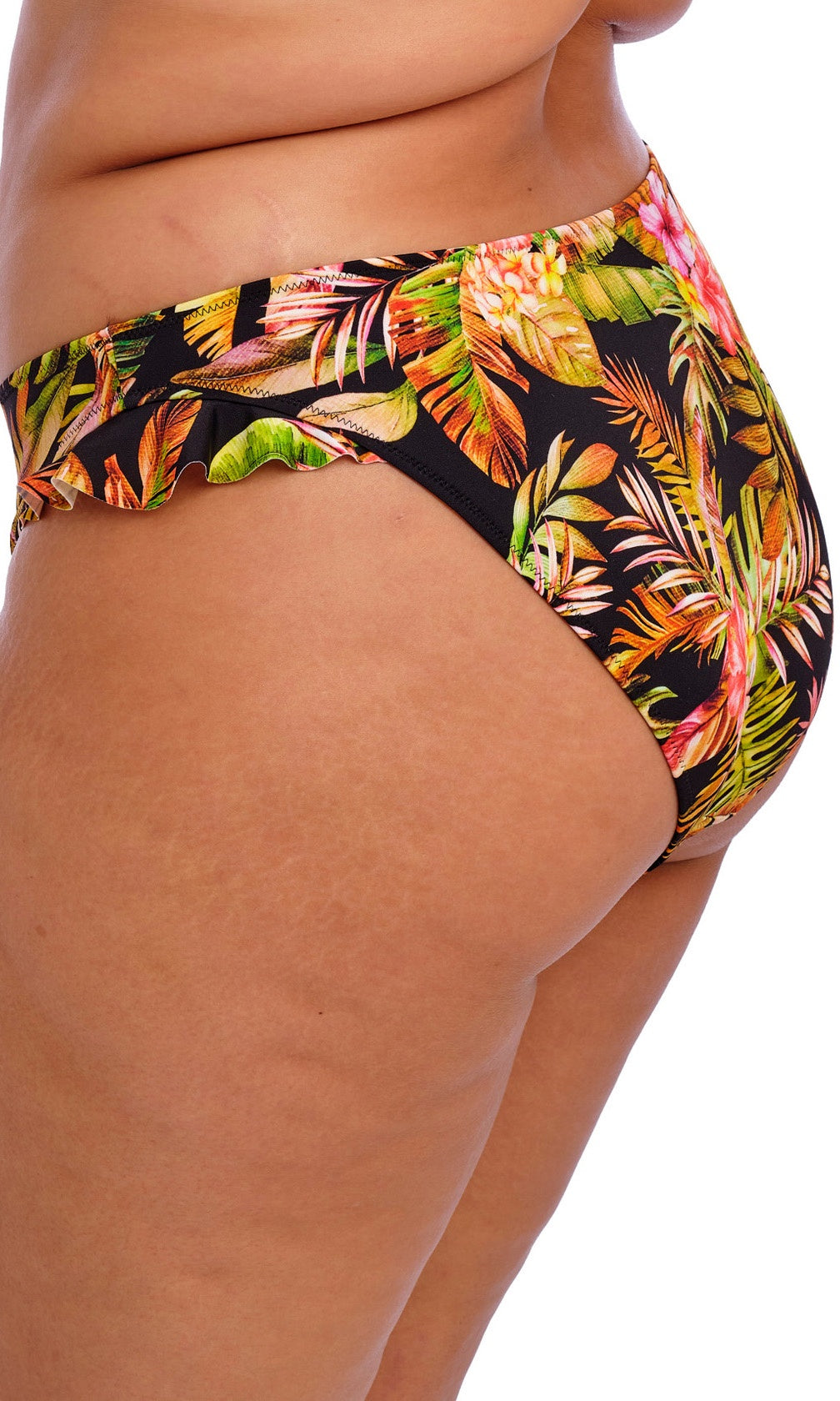 Tiger Valley Black High Leg Bikini Brief, Special Order M - 6XL