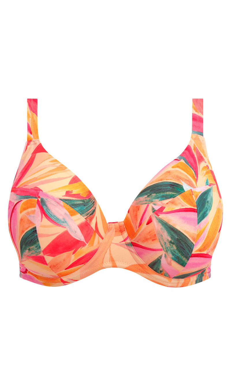 Sancho Beach Mango UW Plunge Bikini Top, Special Order E Cup to JJ Cup