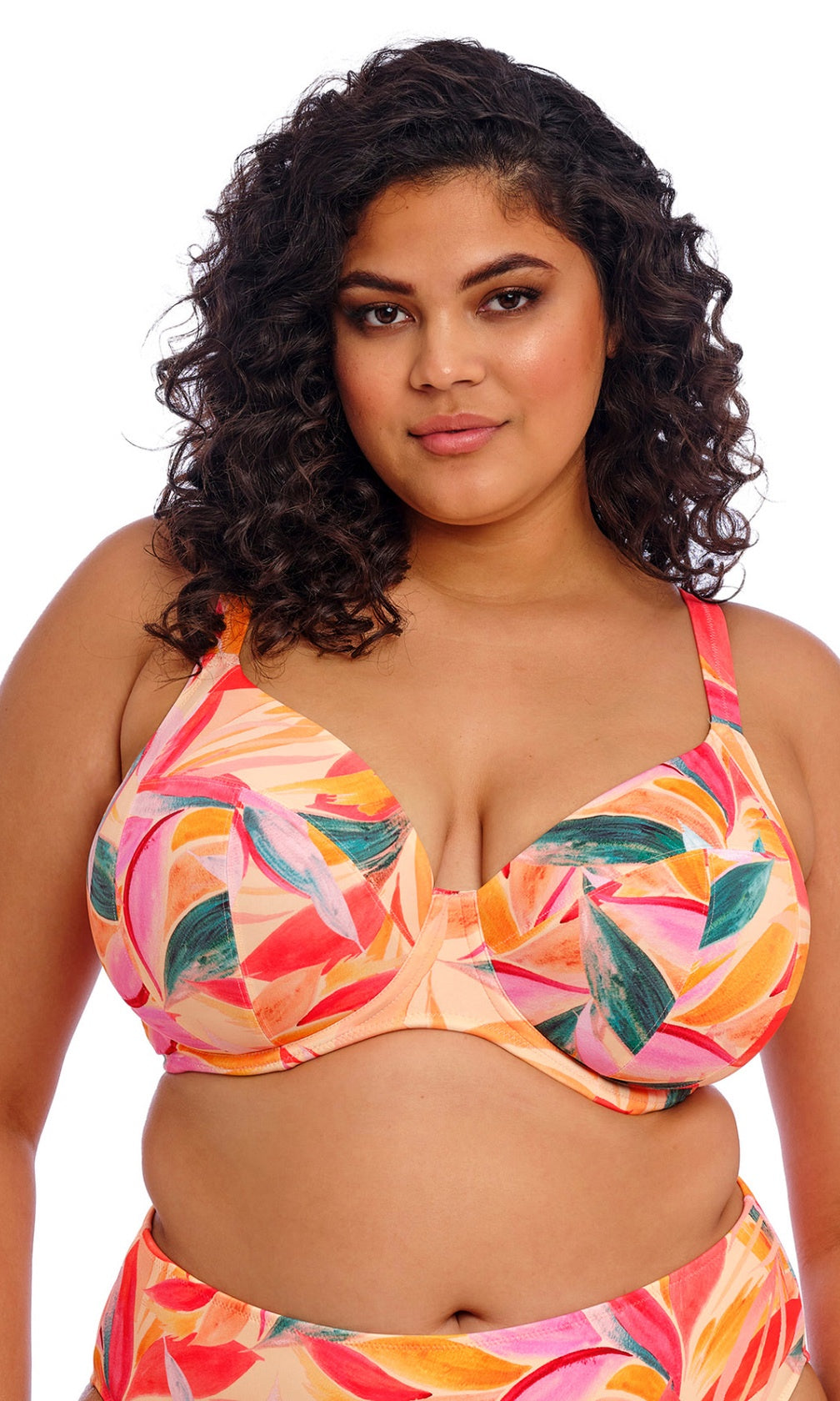 Sancho Beach Mango UW Plunge Bikini Top, Special Order E Cup to JJ Cup