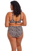 Fiji Falls Black UW Plunge Bikini Top, Special Order E Cup to JJ Cup