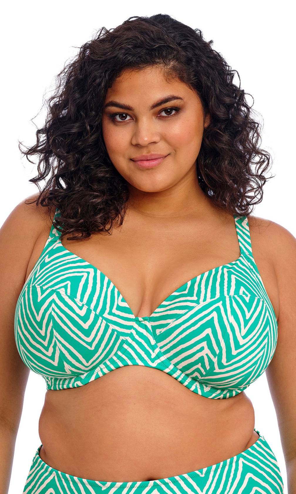 Fiji Falls Marine UW Plunge Bikini Top, Special Order E Cup to JJ Cup