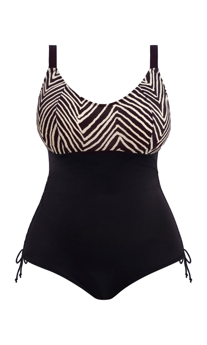 Fiji Falls Black Non Wired Swimsuit, Special Order F/FF to H/HH