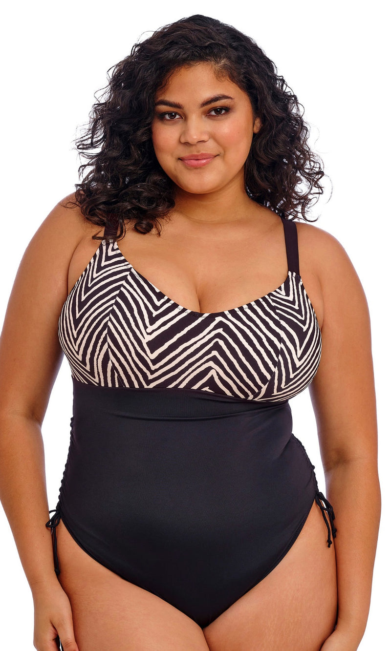 Fiji Falls Black Non Wired Swimsuit, Special Order F/FF to H/HH