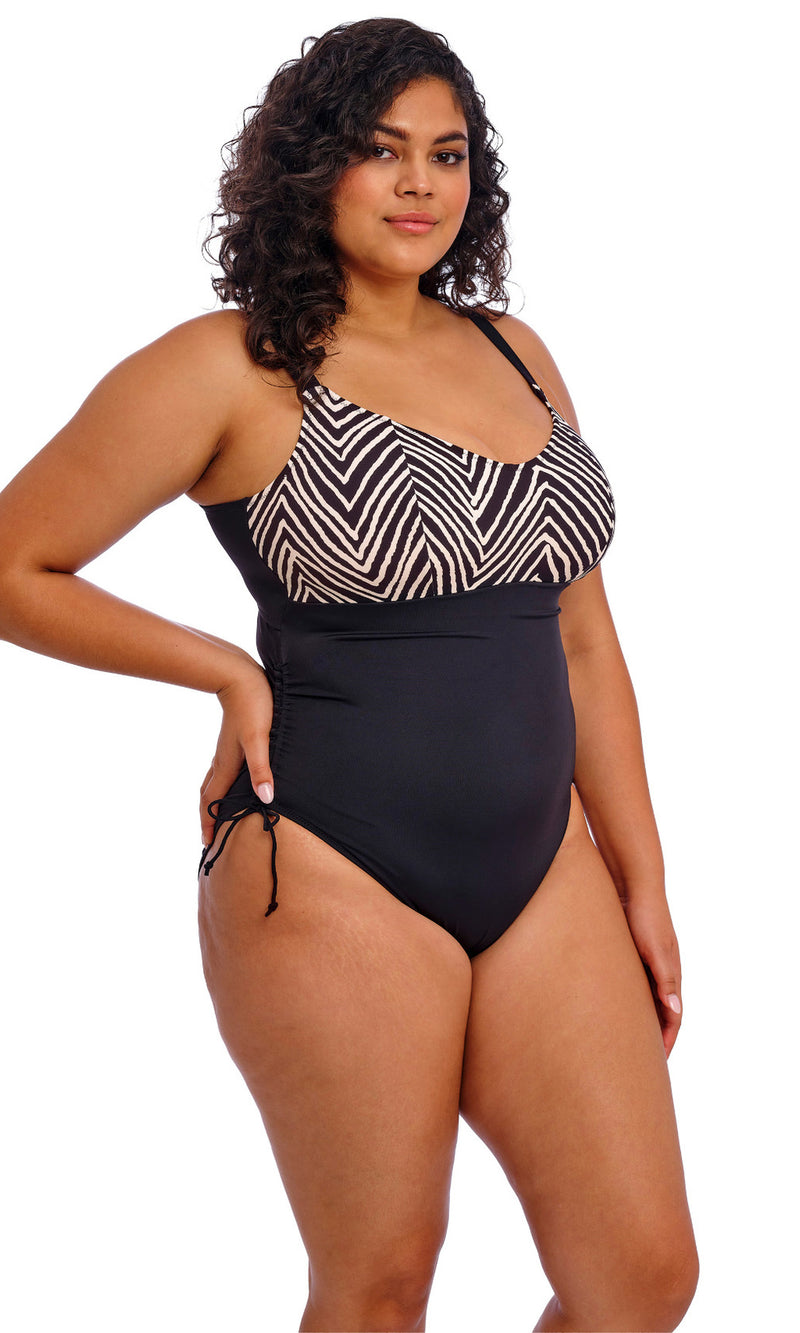 Fiji Falls Black Non Wired Swimsuit, Special Order F/FF to H/HH