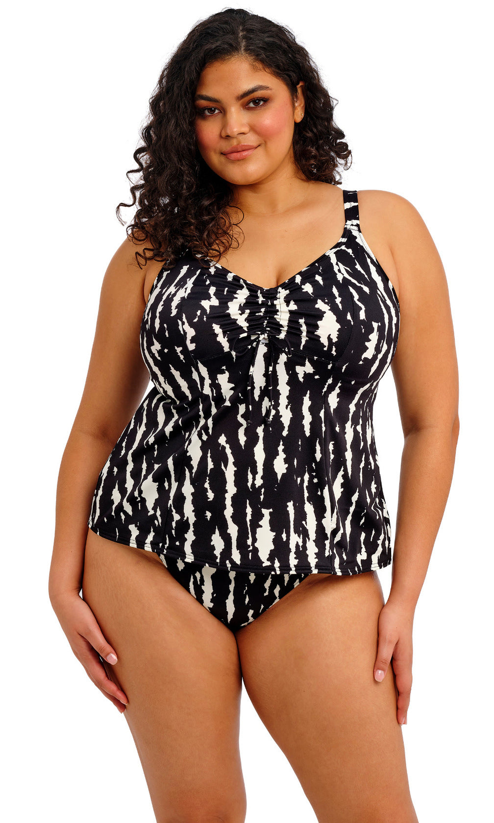Echo Shell Black Non Wired Moulded Tankini Top, Special Order XL - 6XL