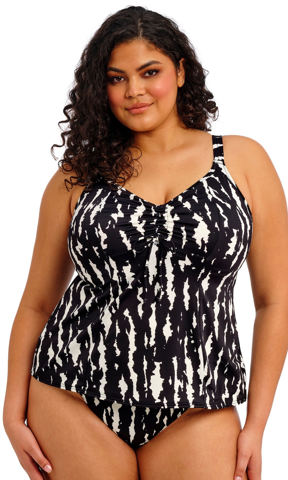 Echo Shell Black Non Wired Moulded Tankini Top, Special Order XL - 6XL