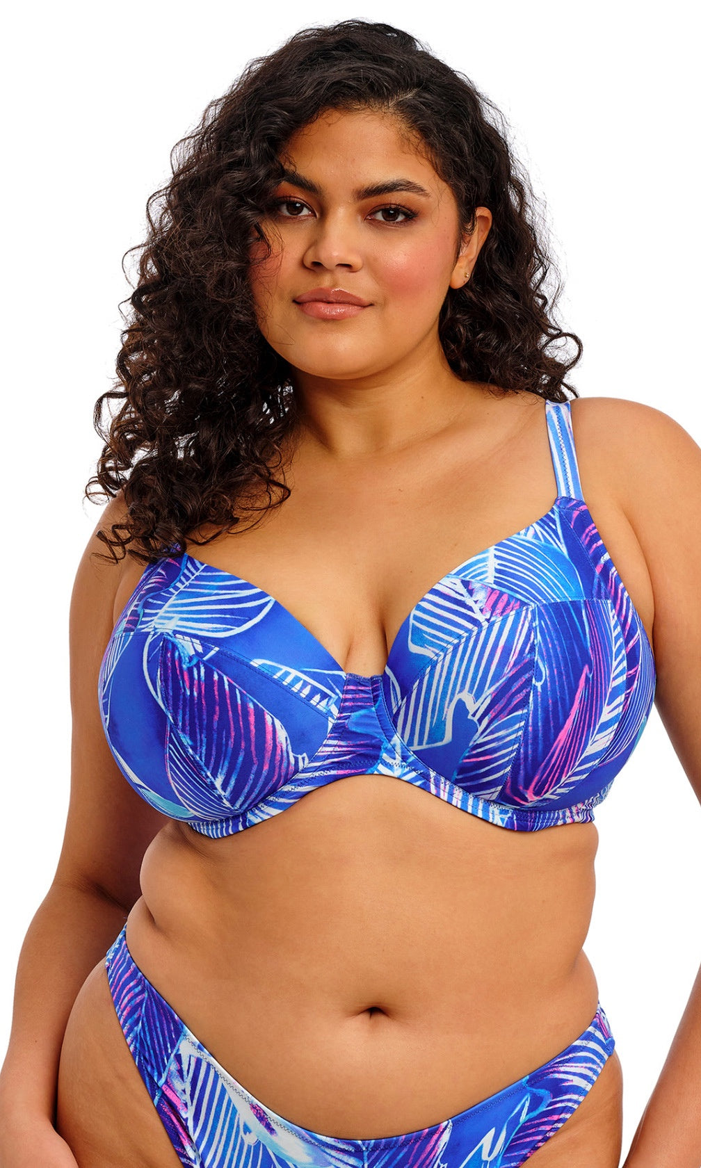Maluku Island Atlantic UW Plunge Bikini Top, Special Order E Cup to JJ Cup
