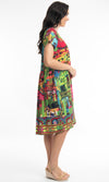 Rayon/Linen Dress Oversize Short Sleeve El Paso