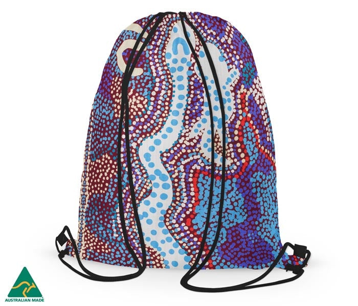 Aboriginal Art Drawstring Bag Elaine Lane