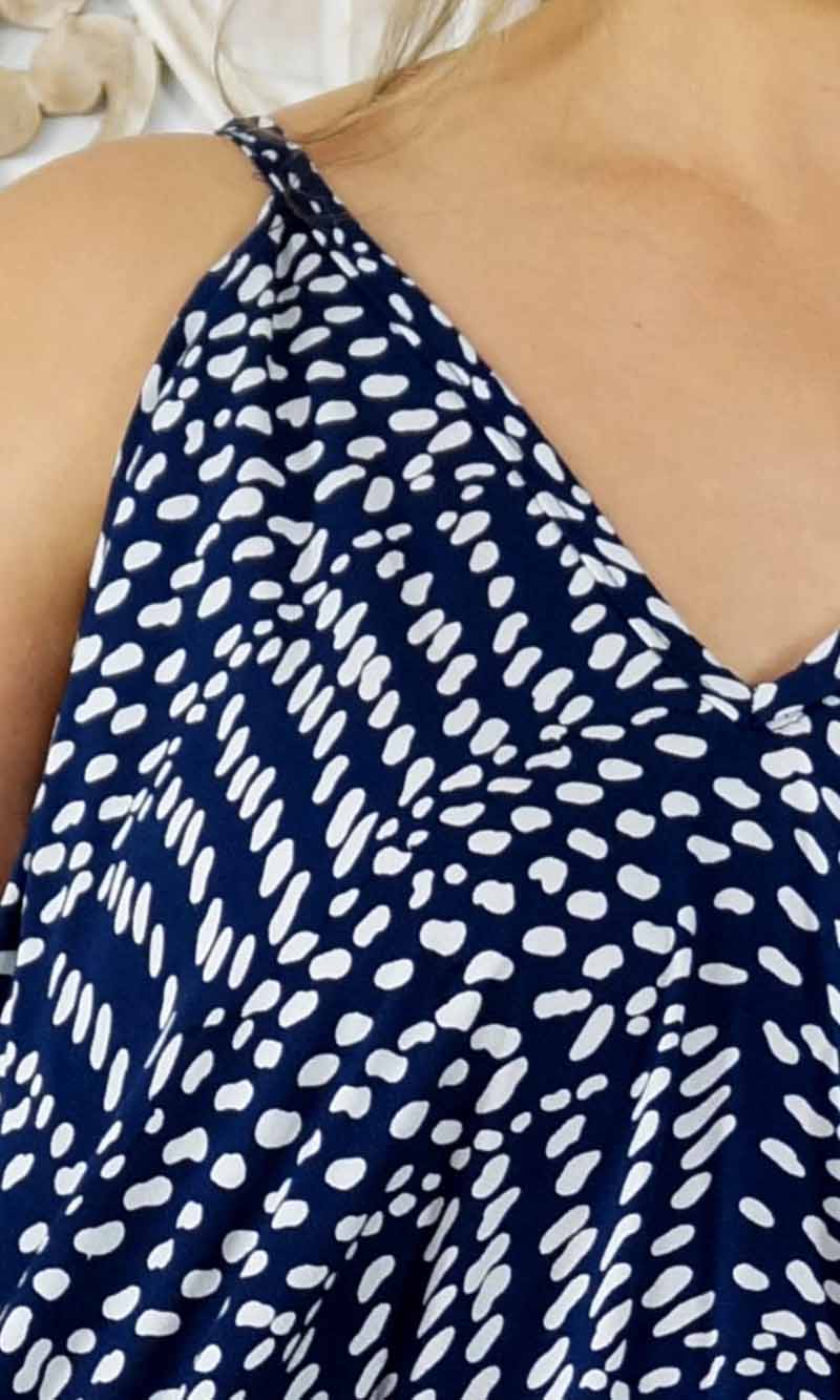 Rayon Dress Festival Jellybean Navy