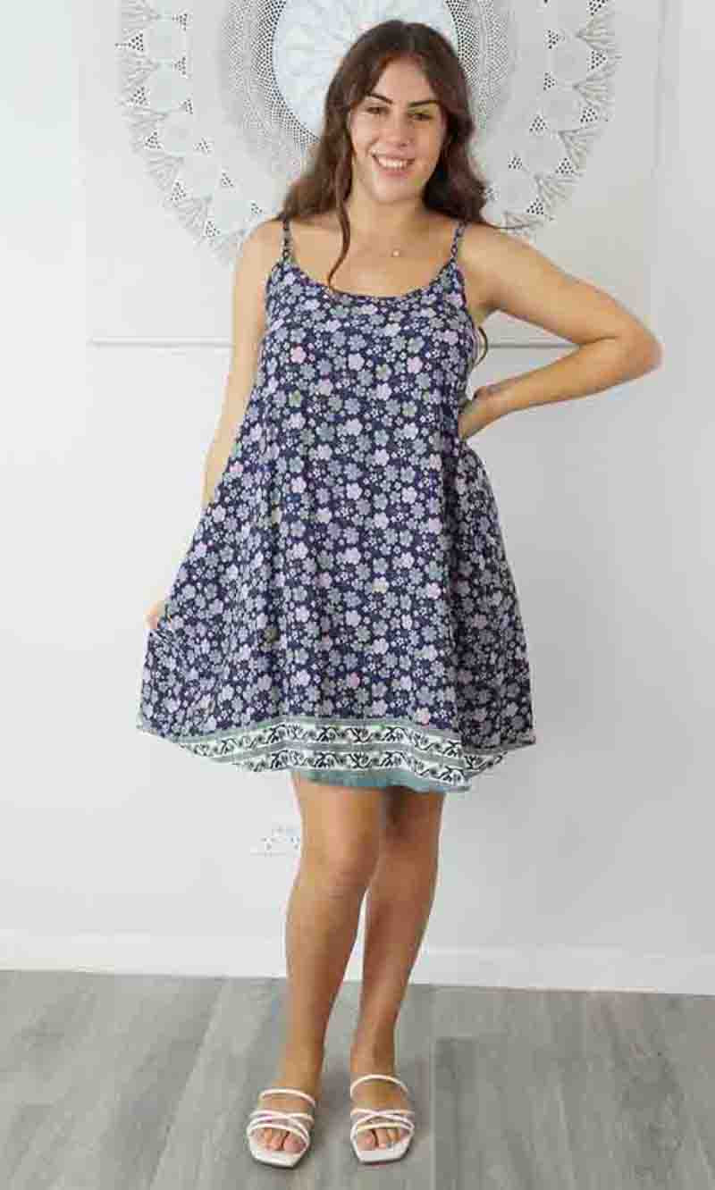 Rayon Dress Folly Dahlia Charcoal
