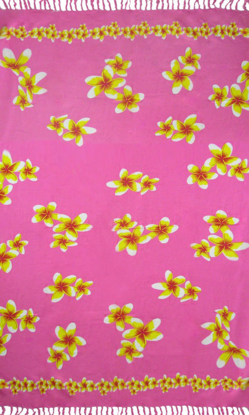 Rayon Sarong Floral Frangipani, More Colours