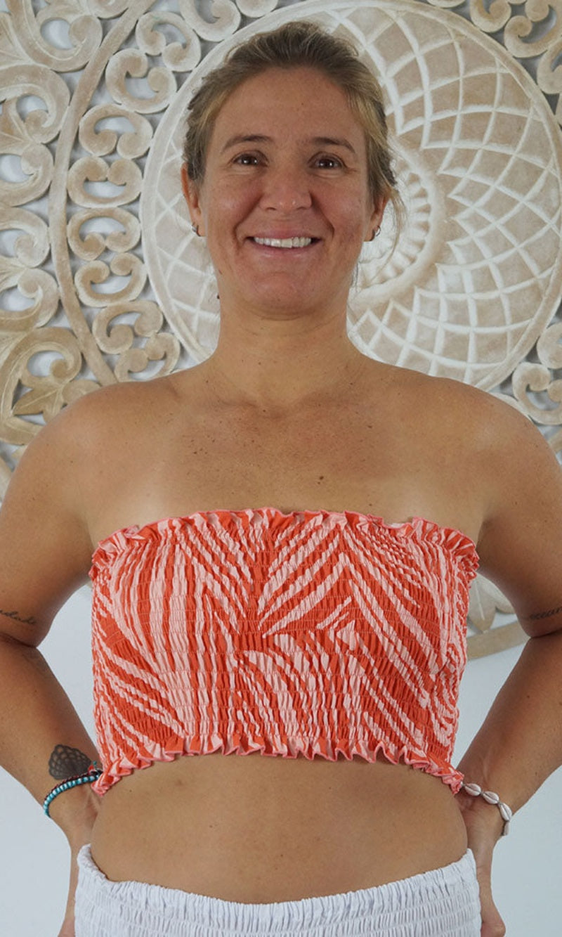 Rayon Top Frilled Boob Tube Honiara, More Colours
