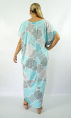 Rayon Kaftan Frilled Toga Calypso Mint