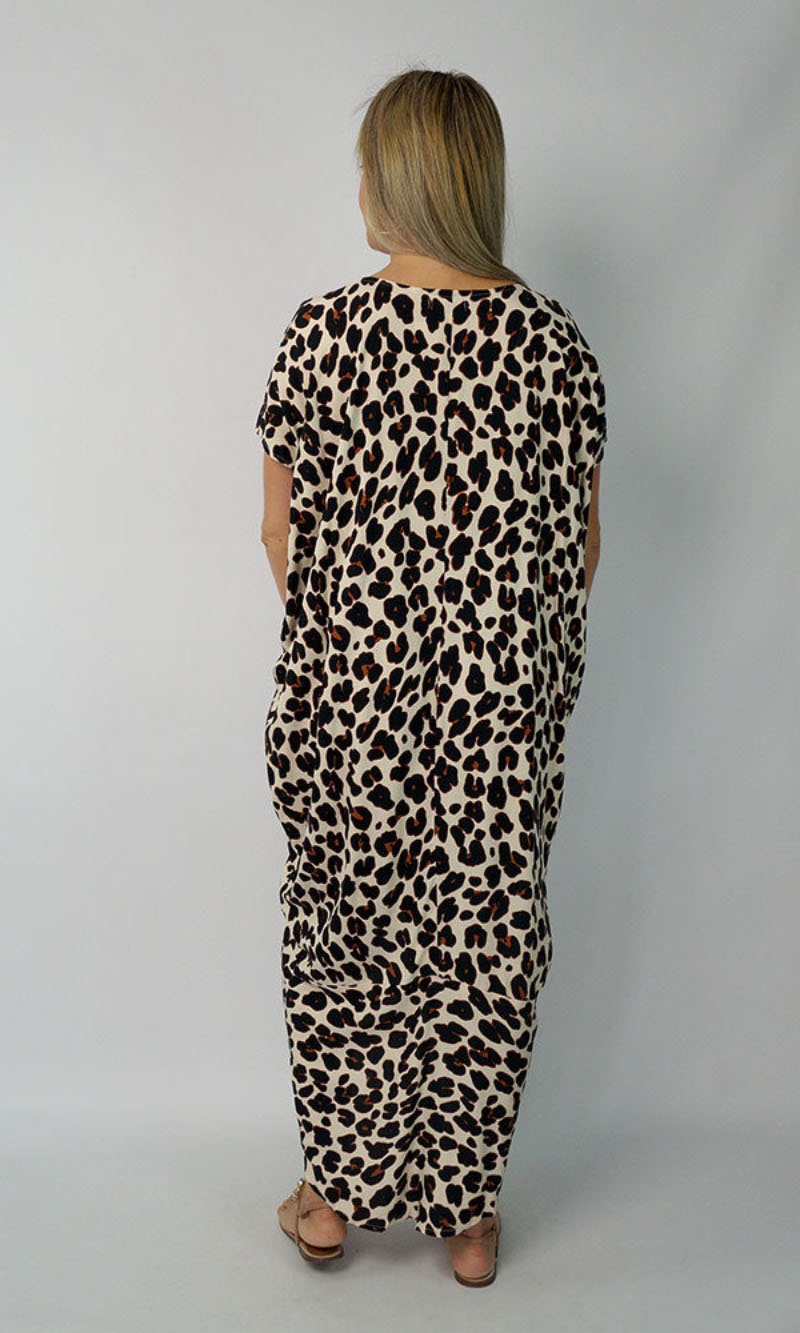 Rayon Kaftan Frilled Toga Savannah Brown