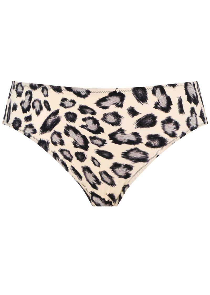 Kabini Oasis Snow Leopard Mid Rise Bikini Brief, Special Order XS - 2XL