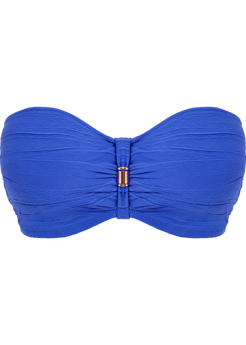 Beach Waves Ultramarine UW Bandeau Bikini Top, Special Order D Cup to G Cup