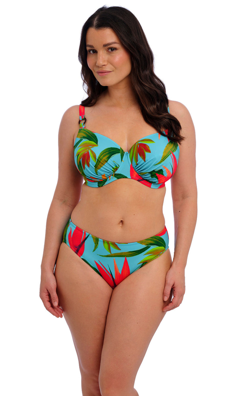 Pichola Aqua UW Gathered Full Cup Bikini Top, Special Order D Cup to J Cup