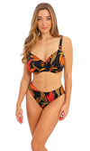 Pichola Black UW Gathered Full Cup Bikini Top, Special Order D Cup to J Cup