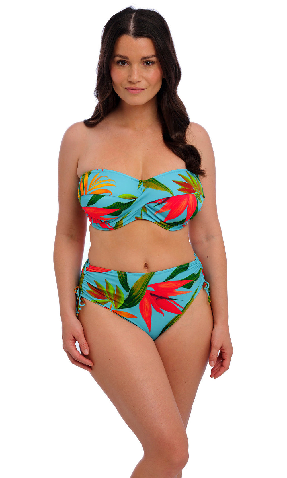 Pichola Aqua UW Twist Bandeau Bikini Top, Special Order D Cup to G Cup