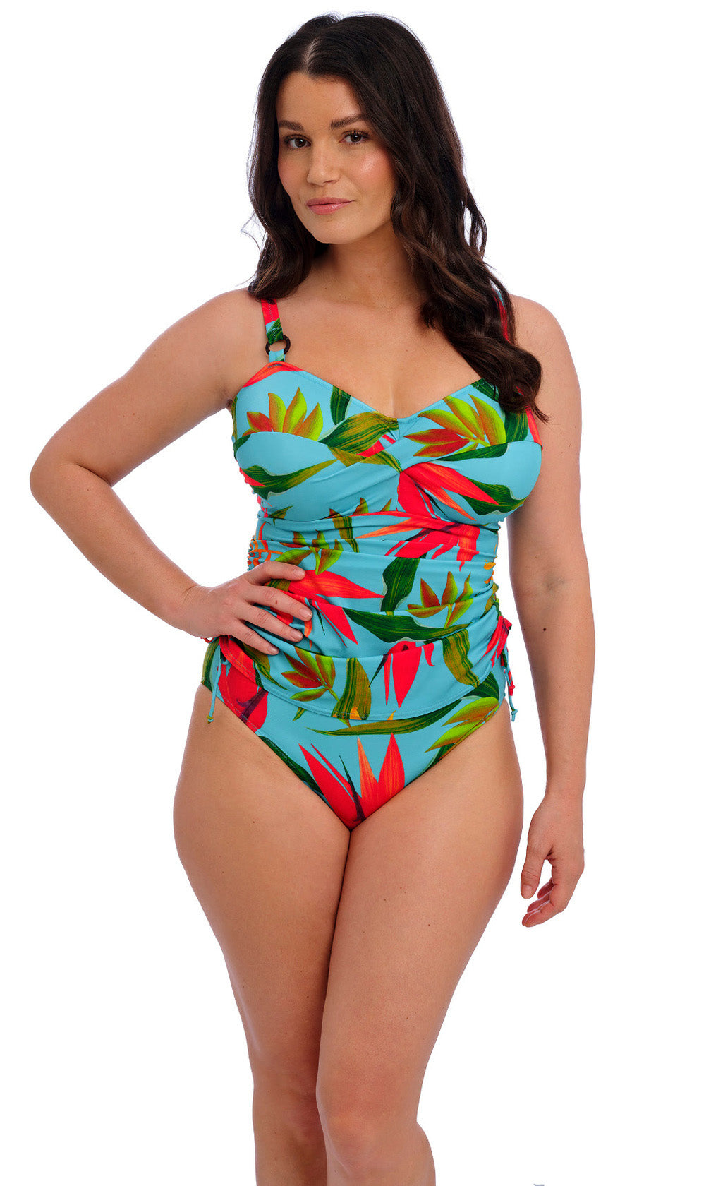 Pichola Aqua UW Twist Front Tankini, Special Order D Cup to H Cup