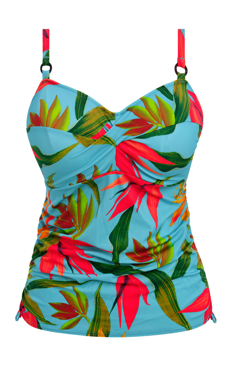 Pichola Aqua UW Twist Front Tankini, Special Order D Cup to H Cup