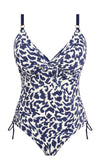 Hope Bay French Navy UW Twist Front Swimsuit With Adjustable Leg, Special Order D Cup to H Cup