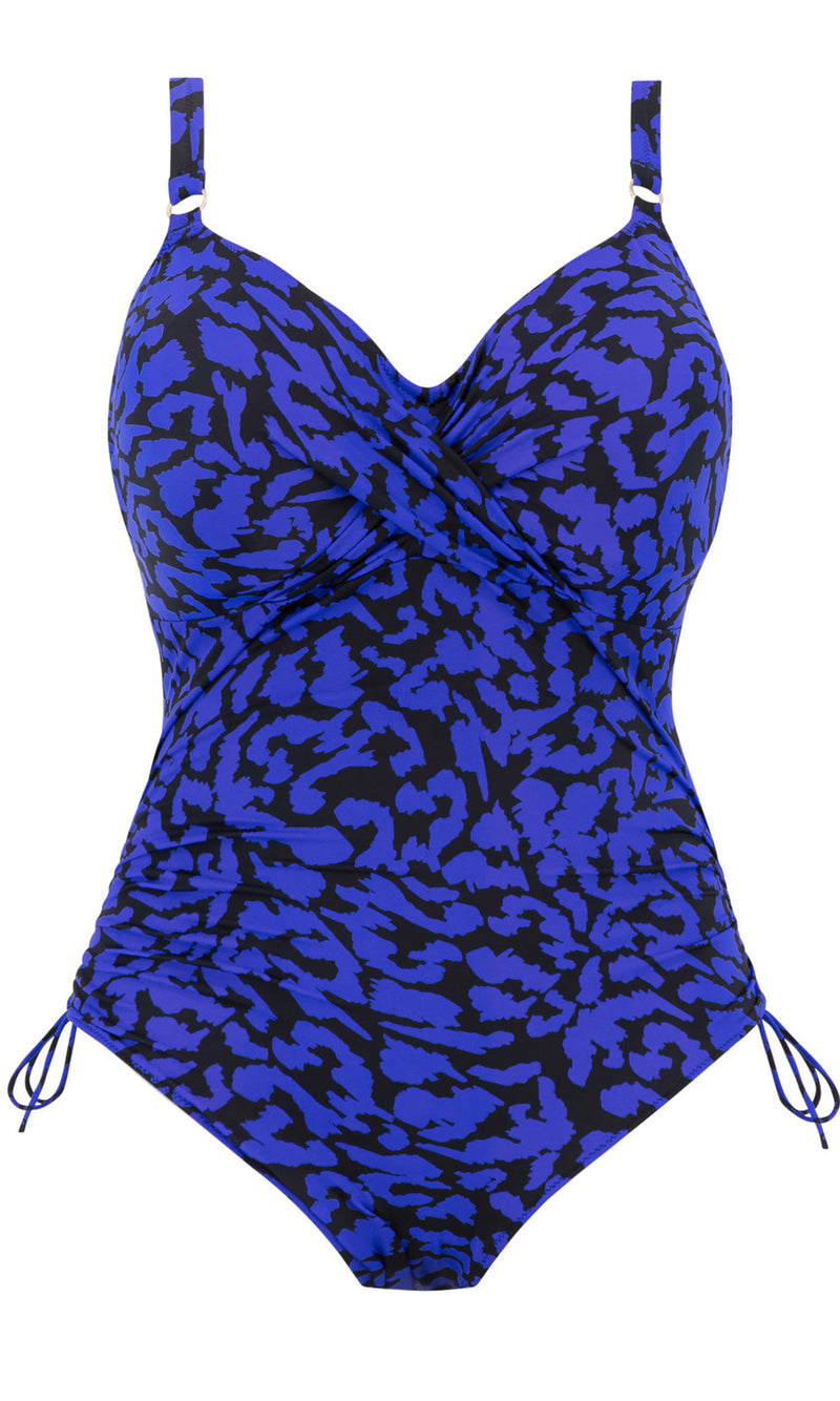Hope Bay Ultramarine UW Twist Front Swimsuit With Adjustable Leg, Special Order D Cup to H Cup