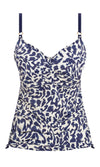 Hope Bay French Navy UW Twist Front Tankini, Special Order D Cup to H Cup
