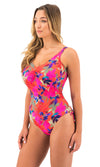 Playa Del Carmen Beach Party UW V-neck Swimsuit With Adjustable Leg, Special Order D Cup to J Cup