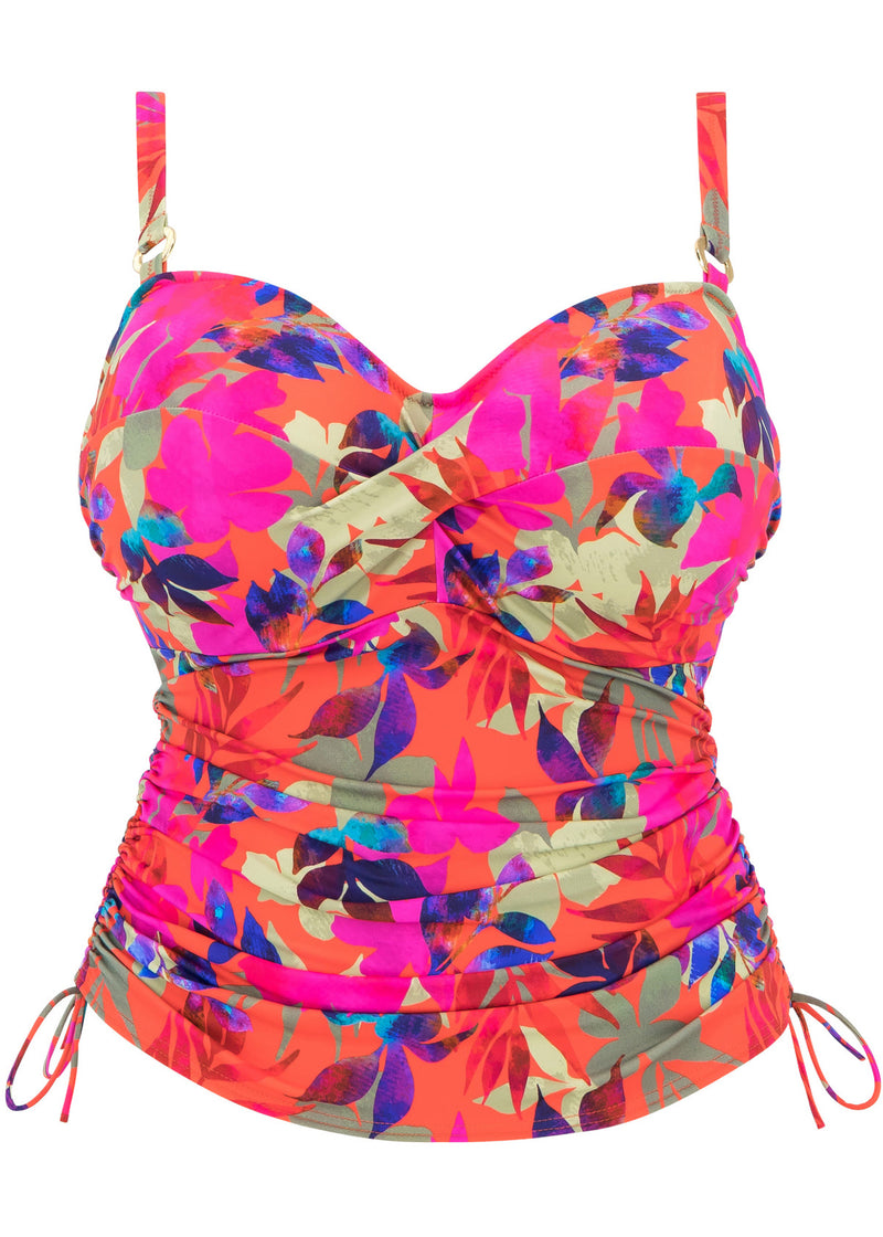 Playa Del Carmen Beach Party UW Twist Front Tankini, Special Order D Cup to H Cup