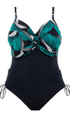 Saint Lucia Black UW Twist Front Swimsuit With Adjustable Leg, Special Order D Cup to H Cup