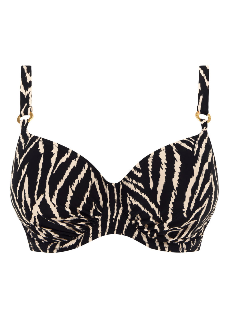 Silhouette Island Monochrome UW Gathered Full Cup Bikini Top, Special Order D Cup to J Cup