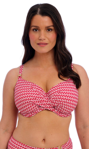 Koh Lipe Radiant Red UW Full Cup Bikini Top, Special Order D Cup to H Cup