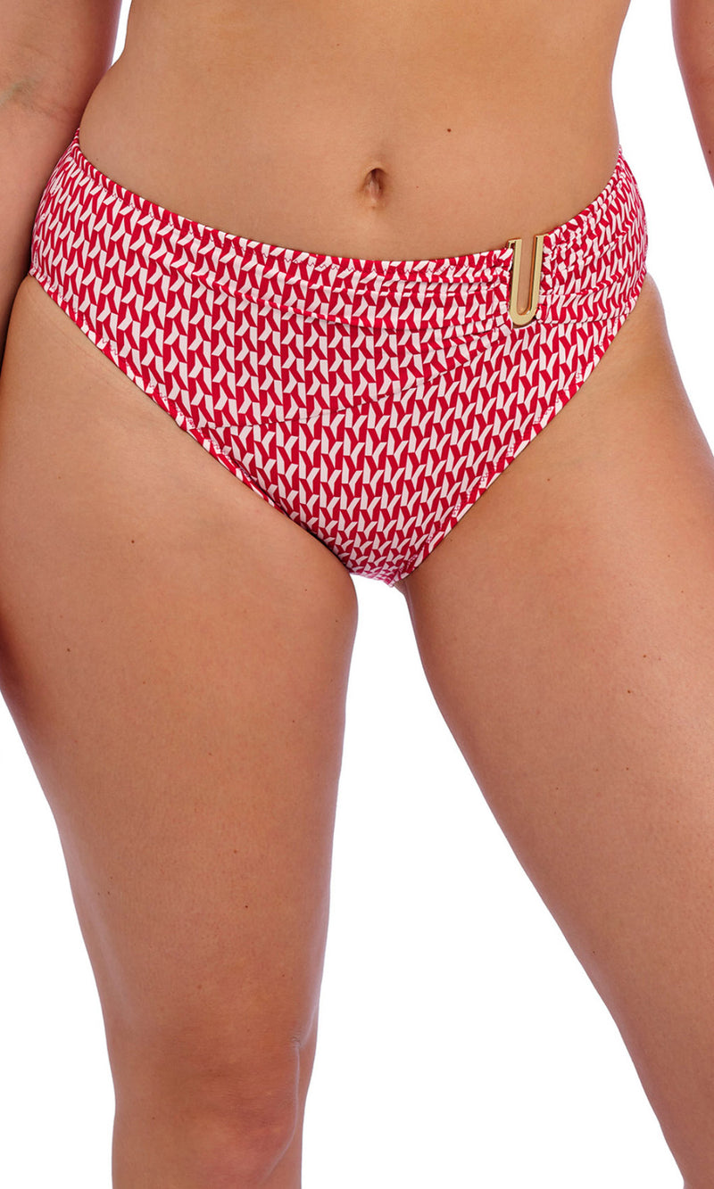 Koh Lipe Radiant Red Mid Rise Bikini Brief, Special Order XS - 2XL