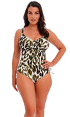 Cabo Verde Cactus UW Twist Front Swimsuit With Adjustable Leg, Special Order D Cup to H Cup