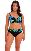 Talm Beach Black UW Gathered Full Cup Bikini Top, Special Order D Cup to J Cup