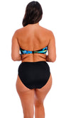 Talm Beach Black UW Twist Bandeau Bikini Top, Special Order D Cup to G Cup